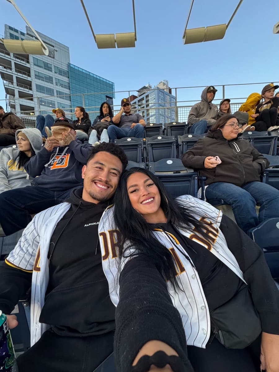 Rusty and Grace at San Diego Padres game